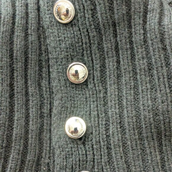 MICHAEL Michael Kors Women's Wide-Rib Button Turtleneck Poncho Black NWT - Picture 7 of 14